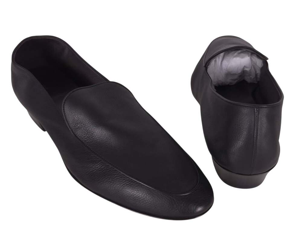 The Row Awar 25 Loafers US 11 EU 44 Mens Black Silky Grain Calfskin $1390